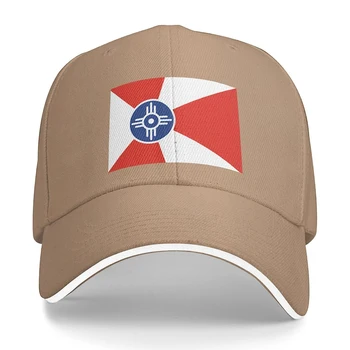 Bayrağı Wichita Kansas Unisex beyzbol şapkası Uyar Erkekler Kadınlar Ayarlanabilir Baba Şapka Sandviç Bill Kap