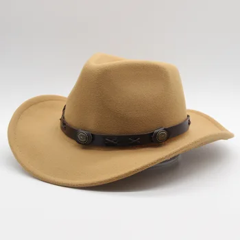 Tasarımcı kovboy şapkası Erkekler ve Kadınlar için Caz Kap Sonbahar ve Kış Keçe Gorras Para Hombres 모자 Casquette Homme Ücretsiz Kargo