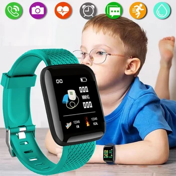 Akılı çocuk saati Led Dijital Saat Su Geçirmez Smartwatch Çocuklar nabız monitörü Spor İzci Saatler Erkek Kız İçin