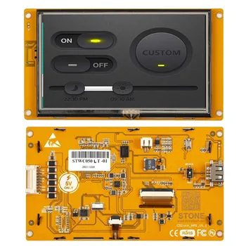 5 İnç LCD-TFT HMI Ekran Modülü Akıllı Serisi RGB 262K Renkli dayanıklı dokunmatik panel Endüstriyel Ekipman Kontrolü için
