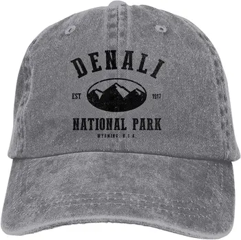 Denim Kap Denali Parkı Beyzbol geniş şapka Klasik Ayarlanabilir Rahat Spor Erkekler Kadınlar için Şapka Dört Mevsim Rahat Snapback Kap