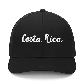 Kosta Rika Bayrağı Nakış Şapka Mens Womens Spor beyzbol şapkası Nefes Örgü Yaz Güneşlik Şapkalar Custom Made Kapaklar Logo