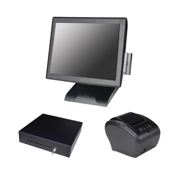 Dokunmatik Terminal Pos Çözümleri / hepsi bir arada dokunmatik panel bilgisayar, müşteri ekranı yazıcısı ile kayıt için