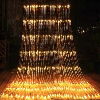 AB Tak 3 * 2/3 * 3M LED Şelale Meteor Duş Perdesi Dize İşık Noel Peri İşıklar Garland Tatil Düğün Parti Dekor için