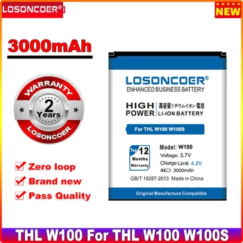 LOSONCOER 3000 mAh için THL W100 W100S W100 Pil