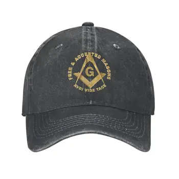 Yeni Moda Pamuk Masonlar Masonik Mason beyzbol şapkası Erkek Kadın Nefes Mason Masonluk Baba Şapka Açık
