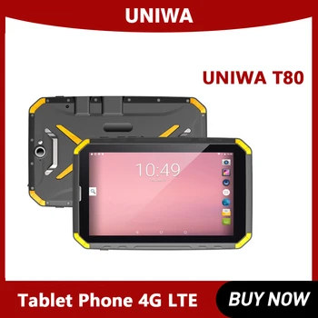 UNIWA T80 8.0 İnç IPS 2in1 tablet telefon 4G FDD-LTE Cep Telefonu IP68 Su Geçirmez 3G 32GB Cep Telefonu 8500mAh Sağlam Android Tablet