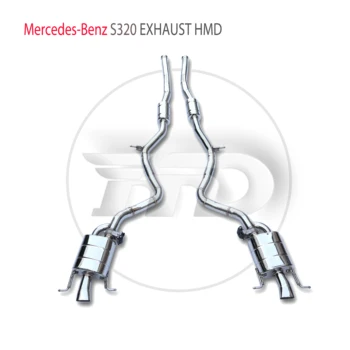 HMD Paslanmaz Çelik Egzoz Sistemi Performans Catback Mercedes Benz S320 Araba Susturucu için Uygundur
