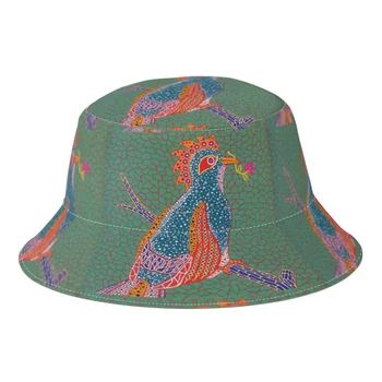 2022 Yeni Yaz Yayoi Kusama Kuş Bir Şube Kova Şapkalar Soyut Noktalar Pop Art Streetwear Katlanabilir Bob Balıkçı Şapkaları güneş şapkası