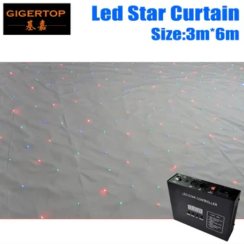 Beyaz ışık perdesi 3 M X 6 M LED yıldız bez LED arka planında, LED tek renk yıldız bez gece kulübü için LED perde ekran
