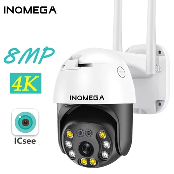 INQMEGA 4K 8MP WİFİ gözetim kameraları Hız Dome IP Kamera CCTV projektör Yard için Renk / IR Gece Görüş Kamera
