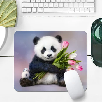 Panda anime fare altlığı Ofis Hediye Mouse Pad Toptan Fabrika Sıcak Satış Kauçuk Kaymaz Masa Pedi Dairesel Mouse Pad