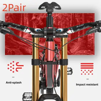 2/1 Çift Bisiklet Koruyucu Çıkartmalar MTB Bisiklet Gidon Krank Anti-scratch Sticker Seti 16g Modifiye Etiket Bisiklet Ekipmanları