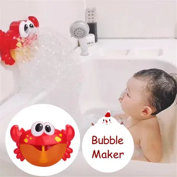 Bebek renkli kabarcık makinesi Makinesi Yengeç 12 Müzik Küvet Yengeç Şarkı Banyo Otomatik şarkı şarkı duş Çocuklar eğlenceli Banyo Oyuncak Klasik Oyuncaklar