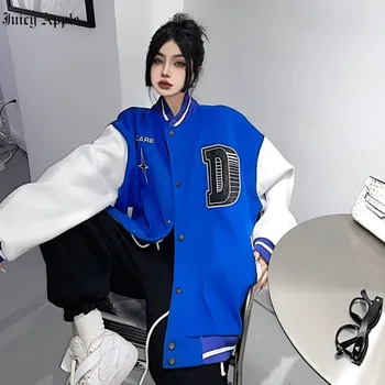 YICIYA Bombacı Kadın kolej ceketi Harajuku y2k Uzun Kollu Beyzbol Ceket Kızlar İçin Büyük Boy Üniversite Amerikan Vintage Ceket