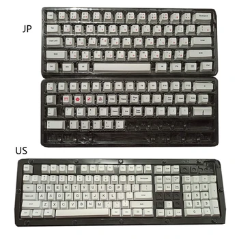 108 Tuşları Özel PBT Klavye Beyaz Kiraz Profili Boya Alt Keycaps Mekanik Klavye için Gk61k70 G710 Anahtar ANSI Düzeni