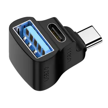 USB Tip C Dişi Dönüştürücü Tip - C Şarj Genişletici İle 90 Derece Elektronik OTG Şarj Aksesuarları Tablet Klavyeler İçin