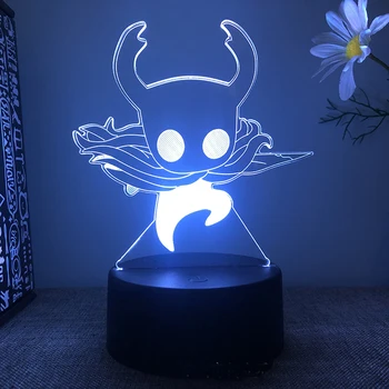 Içi boş Şövalye 3d Led yatak odası için lamba gece ışıkları Anime Mange figürü Avatar Odası dekor Sevimli çocuk Hediye Luces