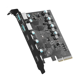 PCIe USB 3.2 Gen 2 Adaptör Kartı PCI Express Genişletme Kartı PCI-E kartlara Ekle Yükseltici PC için Windows 10/8/7 ve