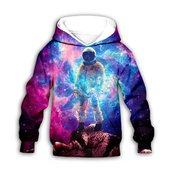Galaxy astronot 3d baskılı Hoodies aile takım elbise tshirt fermuar Kazak Çocuk Takım Elbise Kazak Eşofman / Pantolon Şort 05