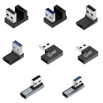 90 Derece USB 3.0 Erkek Tip C Dişi Sol Sağ Açılı Adaptör Konnektörü 41QA