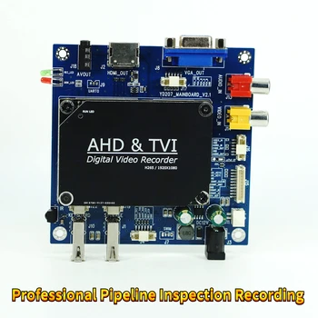 Profesyonel Boru Hattı Muayene Kayıt Sistemi Ana Kurulu destekler analog CVBS / AHD 1080 P / 720 P video girişi / SD / U disk depolama