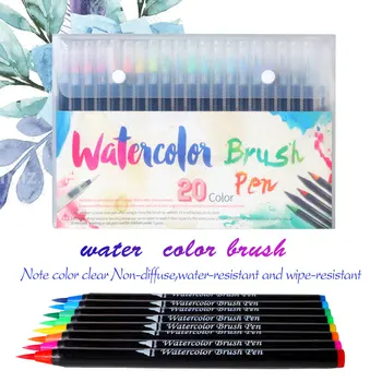 72 Renk suluboya fırçası Kalemler resim kalemi Çizim Boyama Kitapları Manga Kaligrafi Okul Boyama Malzemeleri Kırtasiye