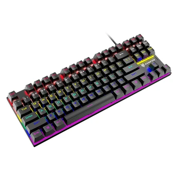 Sıcak satış Faydalı XYHK80 gerçek mekanik klavyeler 87 tuşları USB ışık karıştırma oyun klavyesi PC ve Laptop için