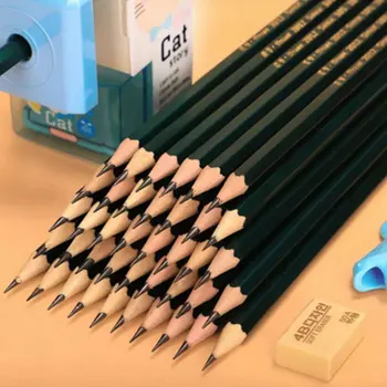 2000 Adet Ahşap Kurşun Kalem 2B / HB Çizim Kalemleri Okul Öğrenci Kalemler Sanat Kırtasiye Malzemeleri 