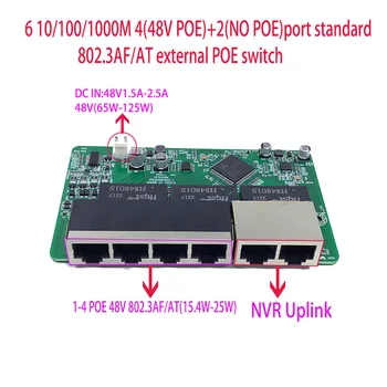 Standart protokol 802.3 AF / AT 48 V POE çıkışı / 48 V poe anahtarı 1000 mbps POE poort; 1000 mbps yukarı Bağlantı poort; poe powered anahtarı NVR