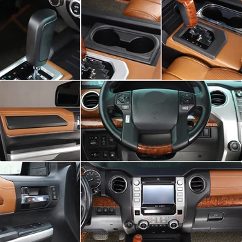 Toyota Tundra 2014-2021 için ABS Mat Siyah İç Araba Merkezi Konsol Su Bardağı Paneli Kapak Pencere Kaldırma Anahtarı Pano Trim