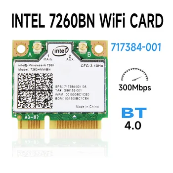 Intel Kablosuz-n 7260 7260hmw Bn Yarım Mini Pcı-E Bluetooth Bt Kablosuz Wifi Kartı 802.11 B G N 2.4 GHz