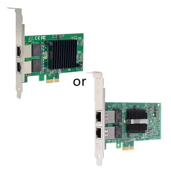 2 Port PCIE X1 1000 M PCIe Gigabit Ethernet Çift Bağlantı Noktaları RJ45 Lan Ağ Kartı Çip Intel 82575 Ağ Pcı-E Ethernet Sunucusu