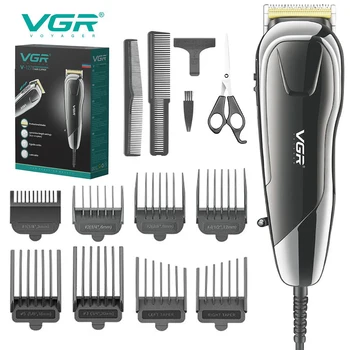 VGR Saç Kesme Makinesi Elektrikli Saç Kesme Profesyonel Saç Düzeltici Ayarlanabilir Saç Kesimi Makinesi Kablolu Düzeltici Erkekler için V-127