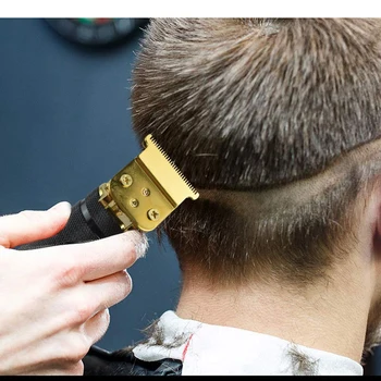USB Yağ Kafa Makas Saç Kesme Saç Salon Oyma 0 Bıçak Kafası Kırpma Itme Beyaz Retro Saç Kesimi berber aletleri Düzeltici